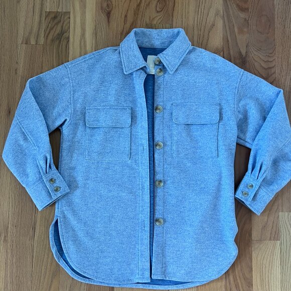 H&M - oversized shacket - light heather blue - size XS - Picture 1 of 5